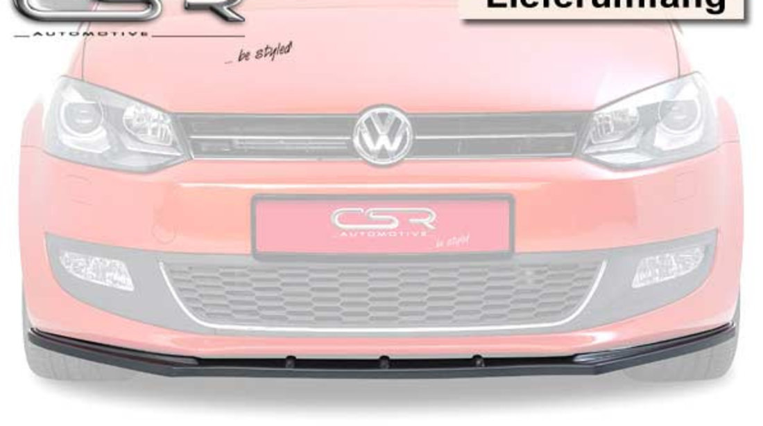 Prelungire Bara Fata Lip Spoiler VW Polo 6R toate modelele in afara de GTI/Cross ab 2009 CSR-CSL038-G Plastic ABS negru lucios