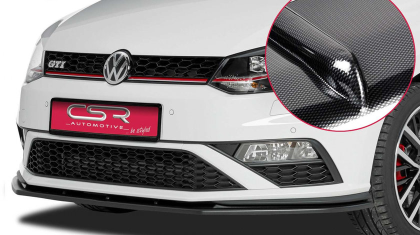 Prelungire Bara Fata Lip Spoiler VW Polo V Typ 6C GTI ab 2014 CSR-CSL140-C Plastic ABS carbon look