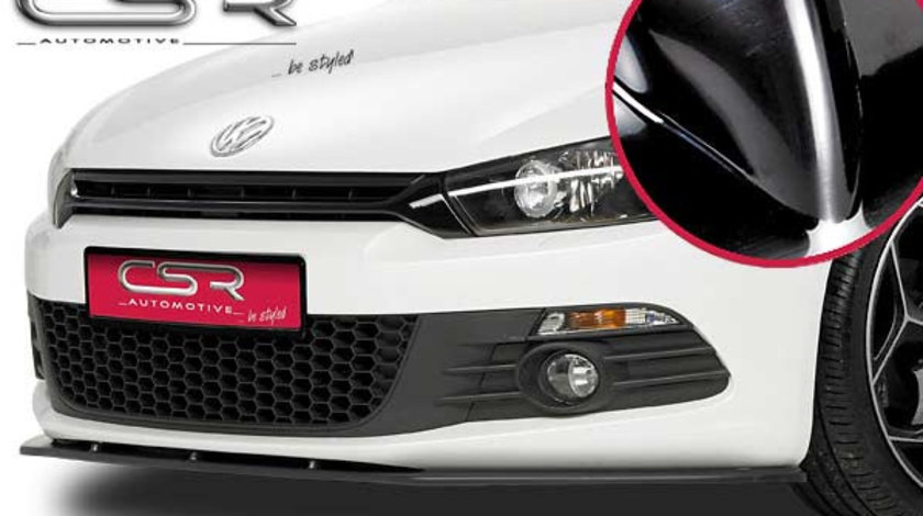 Prelungire Bara Fata Lip Spoiler VW Scirocco III Typ 13 toate modelele in afara de R/R-Line ab 07/2008 CSR-CSL032-G Plastic ABS negru lucios