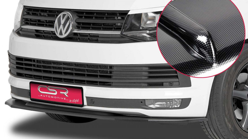 Prelungire Bara Fata Lip Spoiler VW T6 Bus toate modelele ab 2015 CSR-CSL149-C Plastic ABS carbon look