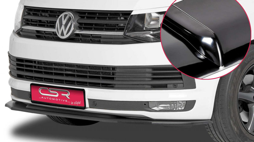 Prelungire Bara Fata Lip Spoiler VW T6 Bus toate modelele ab 2015 CSR-CSL149-G Plastic ABS negru lucios