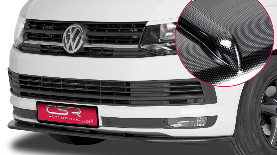 Prelungire Bara Fata Lip Spoiler VW T6 Bus toate modelele ab 2015 CSR-CSL148-C Plastic ABS carbon look