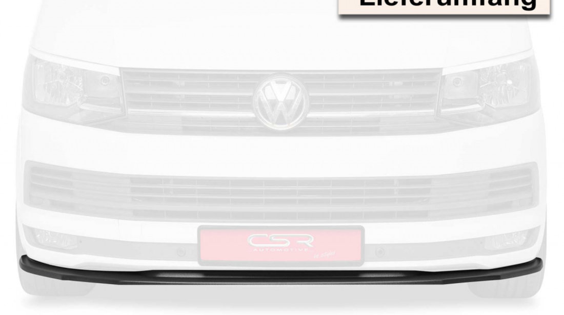 Prelungire Bara Fata Lip Spoiler VW T6 Bus toate modelele ab 2015 CSR-CSL149-G Plastic ABS negru lucios