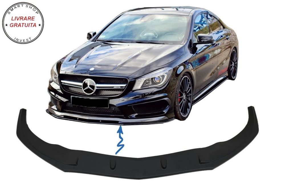 Prelungire Bara Fata Mercedes CLA45 C117 X117 (2013-2016) Negru Lucios- livrare gratuita