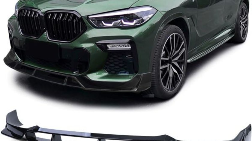 Prelungire bara fata pentru BMW X6 G06 M Pack Negru Lucios