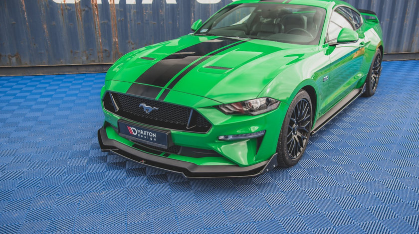 Prelungire Bara Fata Splitere Lip + Flaps V.1 Ford Mustang GT Mk6 Facelift FO-MU-6F-GT-FD1T+FSF