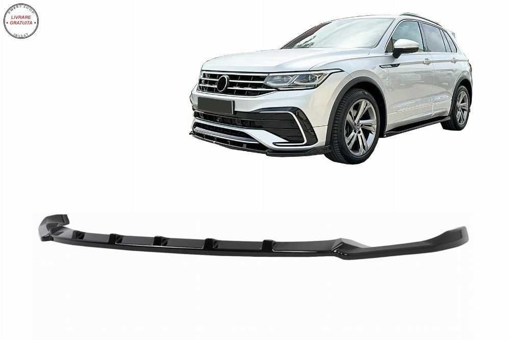 Prelungire Bara Fata VW Tiguan II Mk2 R/R Line Facelift (2020-2024) Negru- livrare gratuita
