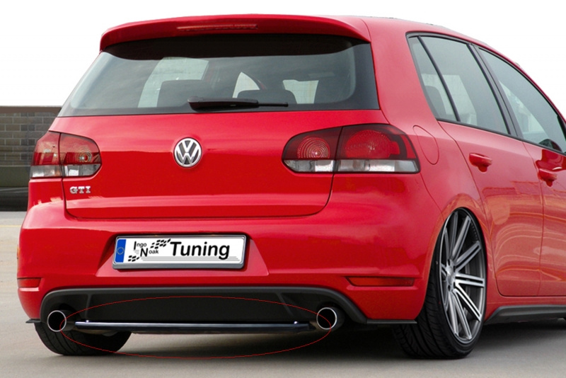 Prelungire bara spate fusta Difuzor Difusse bara spate prelungire partea centrala zur einfach Unterbau Montage plastic ABS doar pentru pentru Golf 6 GTI se potriveste . pentru VW Golf 6, Typ.1K 2008-2013 pentru toate variantele se potriveste . nu se