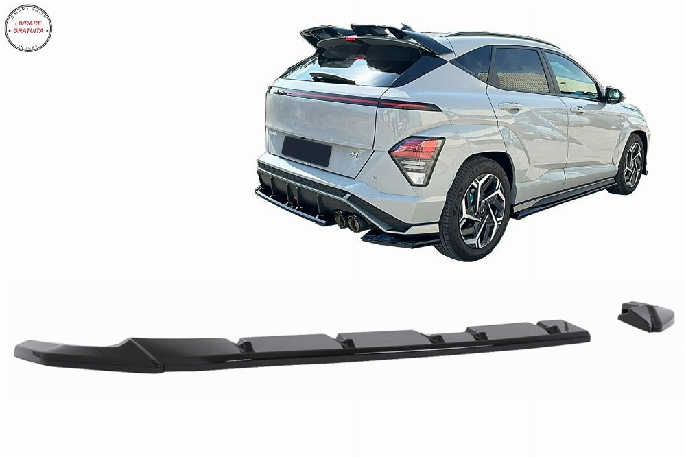 Prelungire bara spate Hyundai KONA N-Line Mk2 (2023-) Negru- livrare gratuita