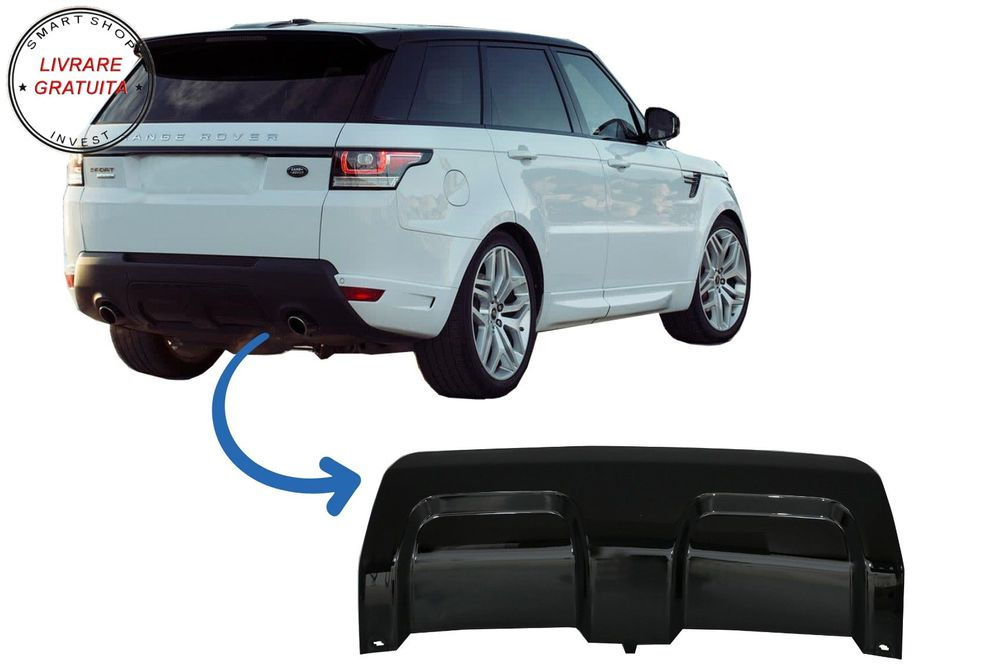 Prelungire Bara Spate Land Rover Range Rover Sport L494 (2013-2017) Negru Lucios- livrare gratuita
