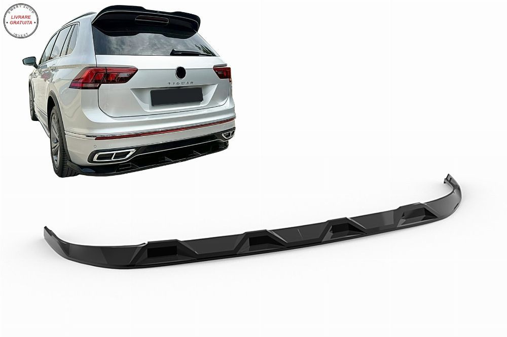 Prelungire Bara Spate VW Tiguan II Mk2 R/R Line Facelift (2020-2024) Negru- livrare gratuita