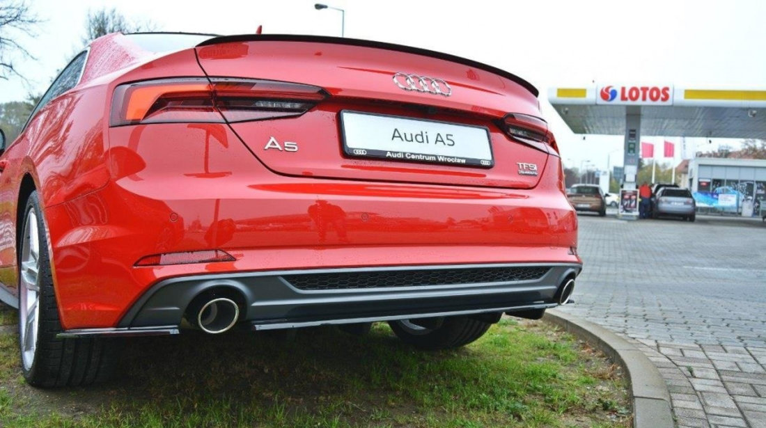 Prelungire Centrala Bara Spate Difuzor Audi A5 S-Line F5 Coupe / Sportback ( cu vertical bara) AU-A5-2-S line-RD1+RD2T