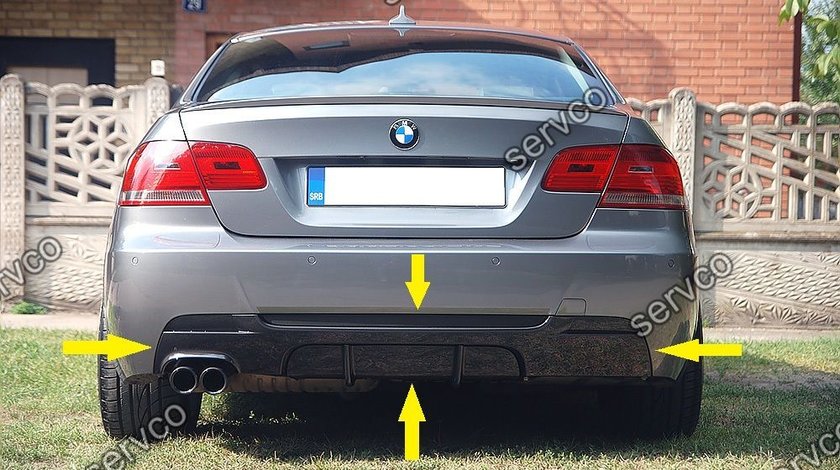 Prelungire difuzor adaos evacuare tuning sport bara spate BMW E92 E93 320 Mtech Aero ver1