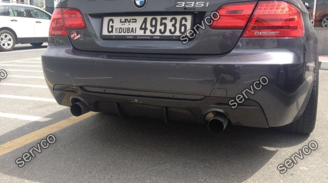 Prelungire difuzor adaos fusta evacuare bara spate BMW E92 E93 M3 335 Mtech Aero ver2