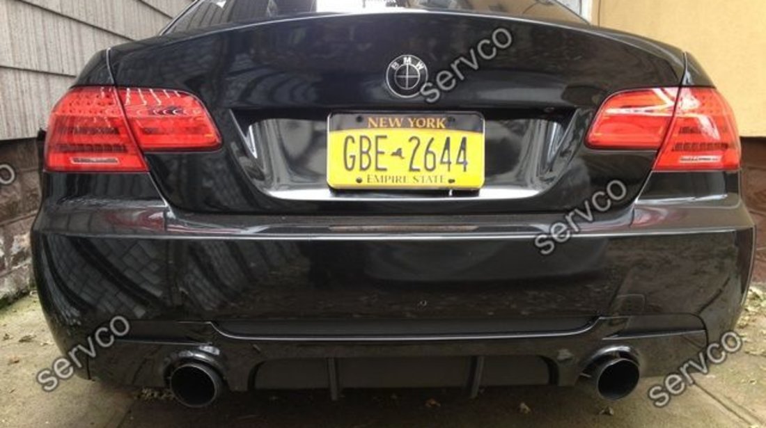 Prelungire difuzor adaos fusta evacuare bara spate BMW E92 E93 M3 335 Mtech Aero ver2