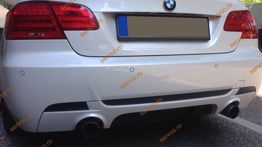 Prelungire difuzor adaos fusta evacuare bara spate BMW E92 E93 M3 335 Mtech Aero ver2