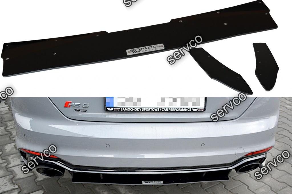 Prelungire difuzor bara spate Audi A5 RS5 Coupe Mk2 F5 2017-2019 v12 - Maxton Design