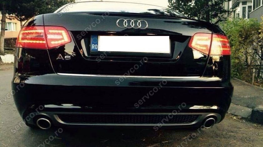 Prelungire difuzor bara spate Audi A6 C6 4F Facelift 2009 2011 Sline S6 Rs6 Sedan ver1