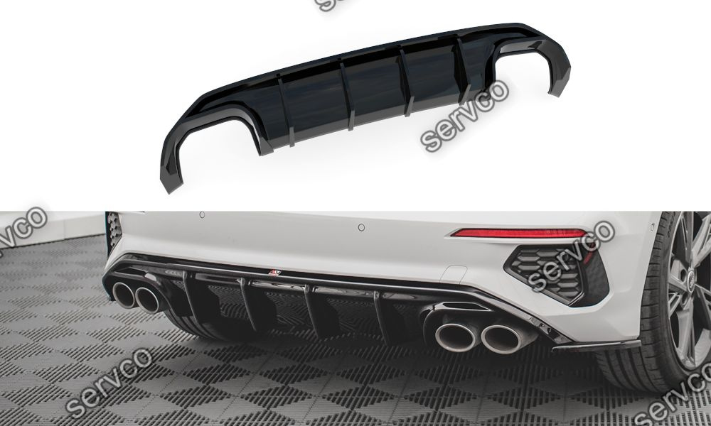 Prelungire difuzor bara spate Audi S3 Sportback 8Y 2020- v13 - Maxton Design