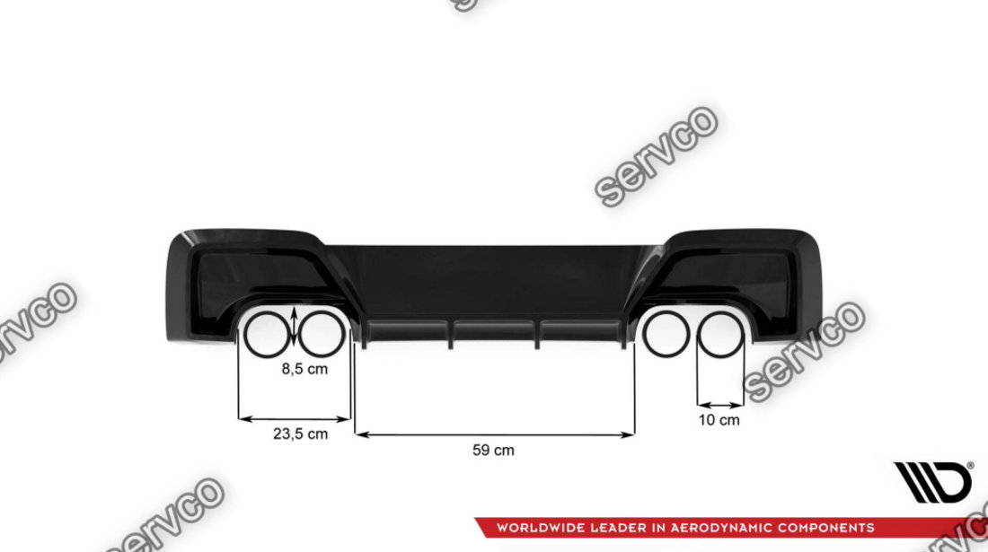 Prelungire difuzor bara spate Bmw Seria 1 F20 M135i 2011-2015 v23 - Maxton Design