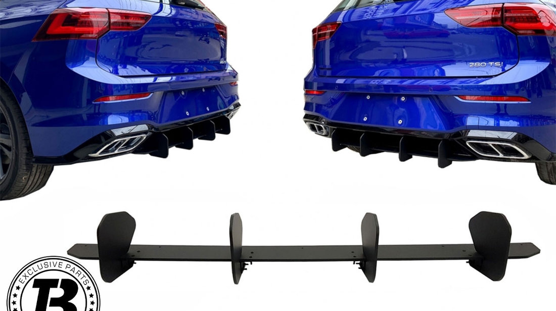 Prelungire Difuzor Bara Spate compatibila cu VW Golf 8 (Dupa 2020)