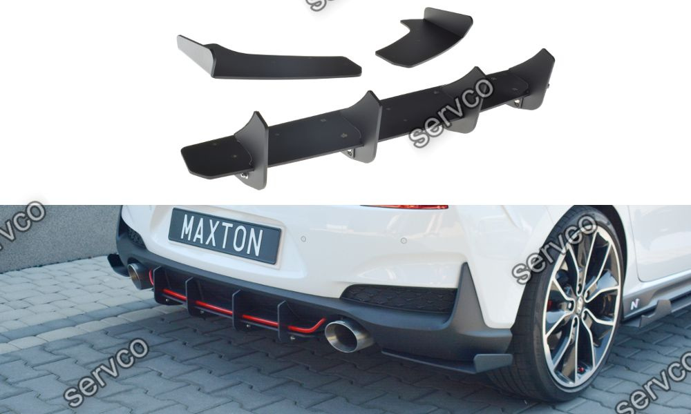 Prelungire difuzor bara spate Hyundai i30 Mk3 N 2017- v3 - Maxton Design
