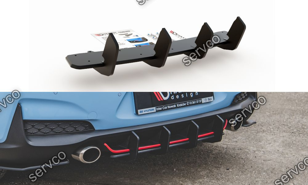Prelungire difuzor bara spate Hyundai I30 N Mk3 Hatchback 2017- v13 - Maxton Design