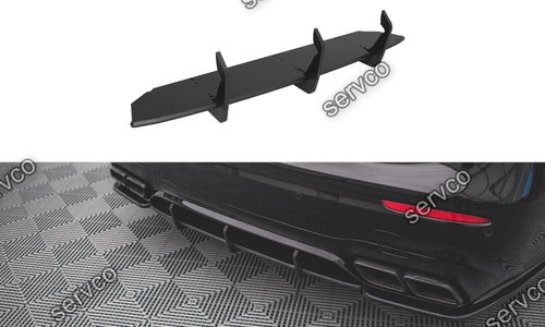 Prelungire difuzor bara spate Mercedes E Class S213 W213 E63 AMG Estate Sedan 2017-2021 v9 - Maxton ...