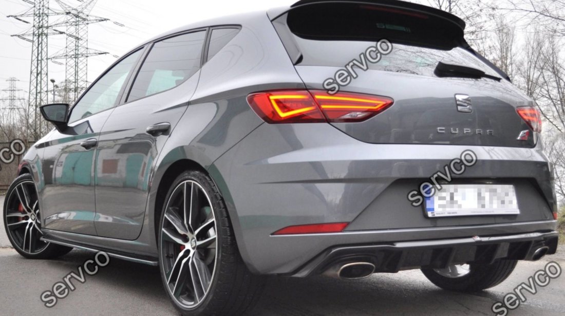 Prelungire difuzor bara spate Seat Leon 5F Mk3 Cupra Facelift 2017- v7 - Maxton Design