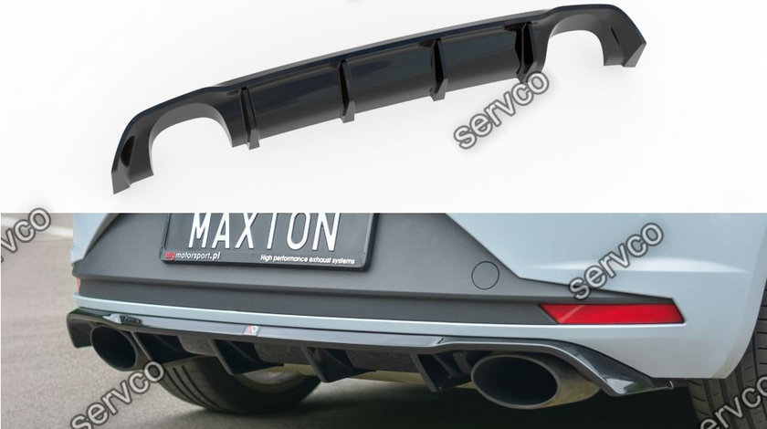 Prelungire difuzor bara spate Seat Leon Mk3 Cupra 2014-2016 v12 - Maxton Design