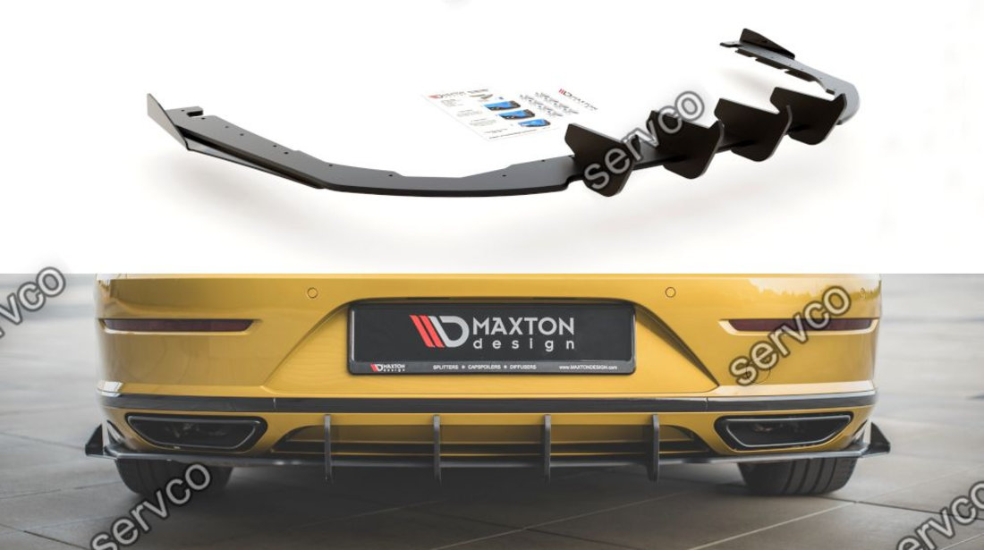 Prelungire difuzor si flapsuri bara spate Volkswagen Arteon R-Line 2017- v4 - Maxton Design