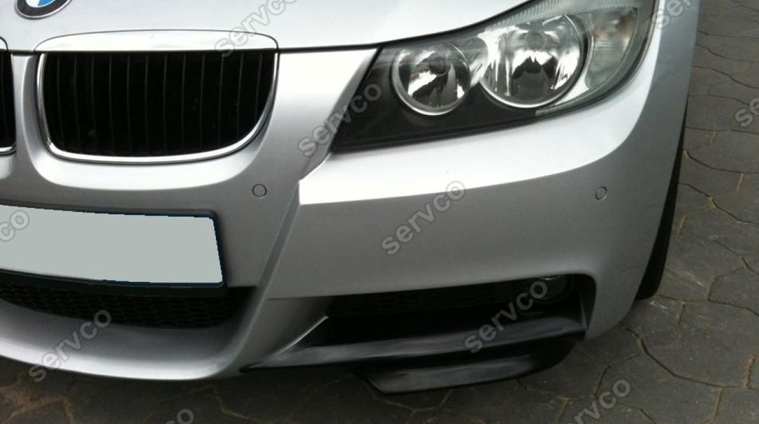 Prelungire extensie lip buza bara fata BMW E90 pt bara pachet M tech 2005-2009 v3