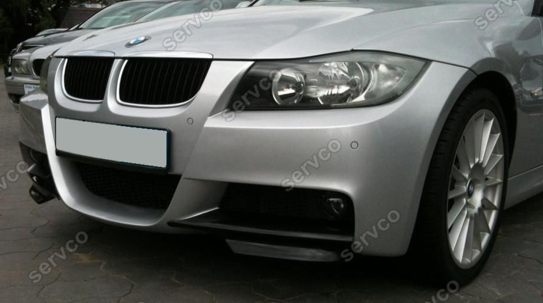 Prelungire extensie lip buza bara fata BMW E90 pt bara pachet M tech 2005-2009 v3