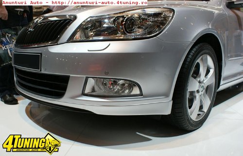 Prelungire extensie spoiler bara fata Skoda Octavia 2 Facelift 2009-