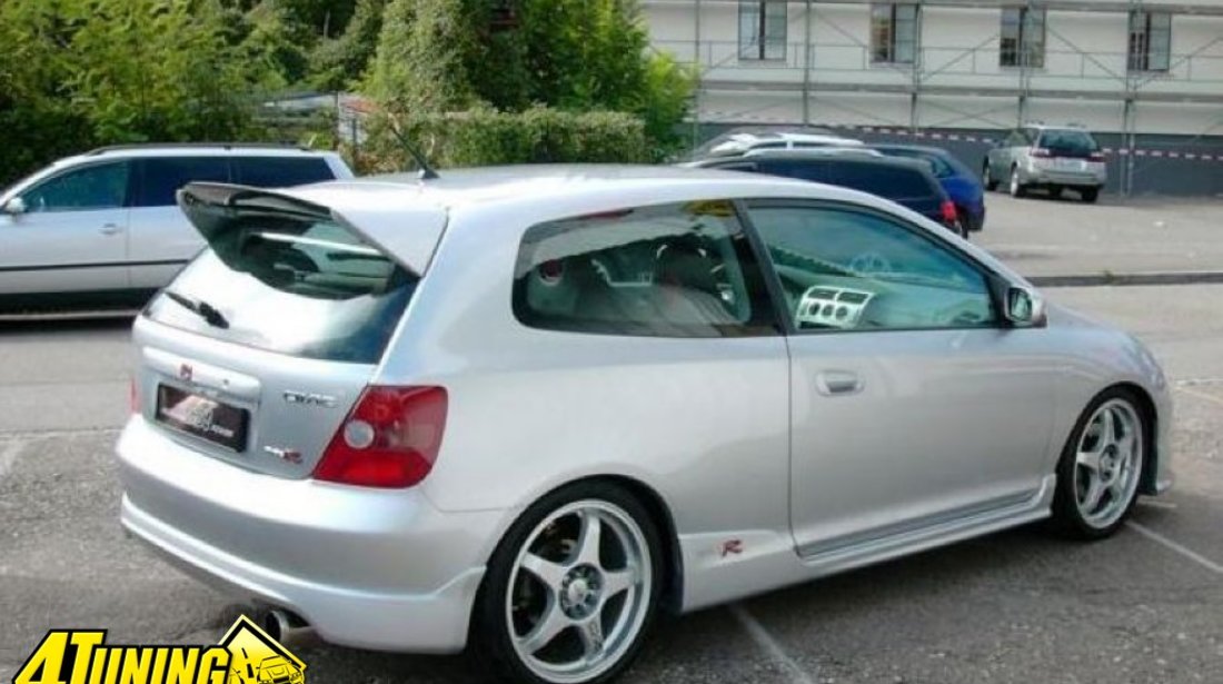 Prelungire fusta spoiler adaos bara spate Honda Civic 2001 2004 3 usi