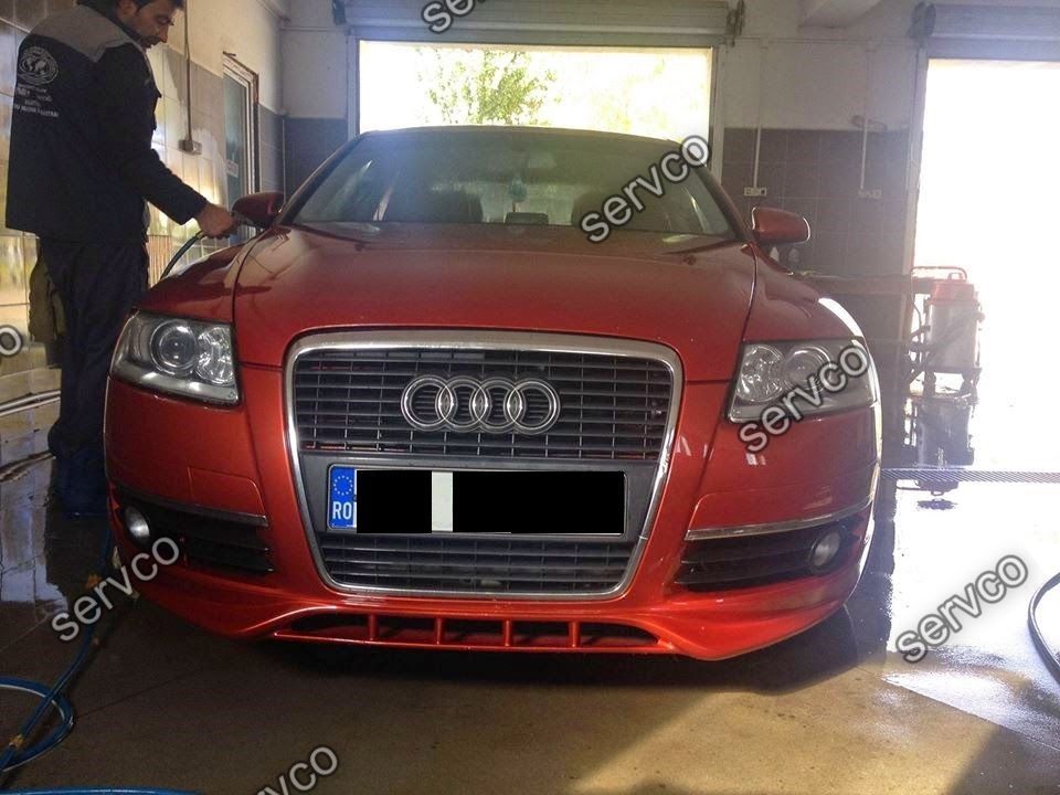 Prelungire fusta spoiler bara fata Audi A6 C6 4F Sline S-line S6 Rs6 2004-2009 ver1