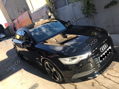 Prelungire fusta spoiler bara fata Audi A6 C7 2012 2013 2014 ABT Sline ver1