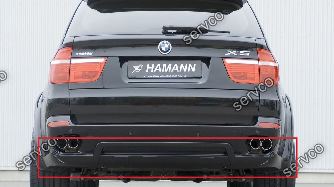 Prelungire fusta spoiler bara spate BMW X5 E70 Hamann H Style 2006-2010 ver3
