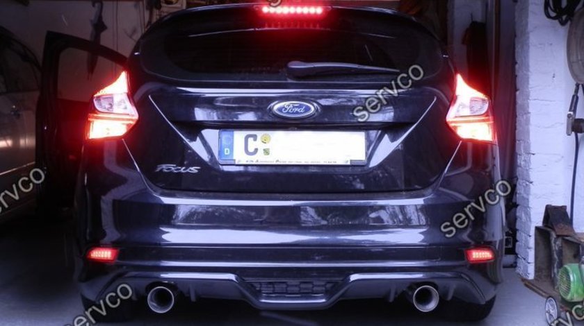 Prelungire fusta spoiler difuzor bara spate tuning sport Ford Focus Mk3 ST Zetec S 2011-2014 v1