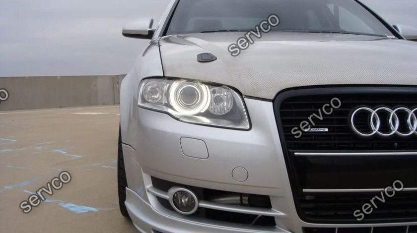 Prelungire fusta spoiler tuning sport bara fata Audi A4 B7 8E 8H ABT Ab look 2005-2007 ver3