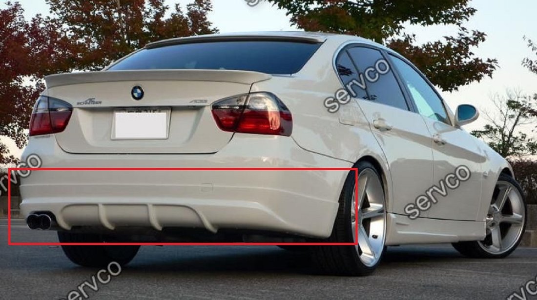 Prelungire fusta spoiler tuning sport bara spate BMW E90 ACS AC SCHNITZER 2005-2008 ver3