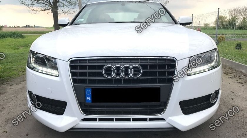 Prelungire lip buza bara fata Audi A5 Coupe Sportback 2007-2012 v5