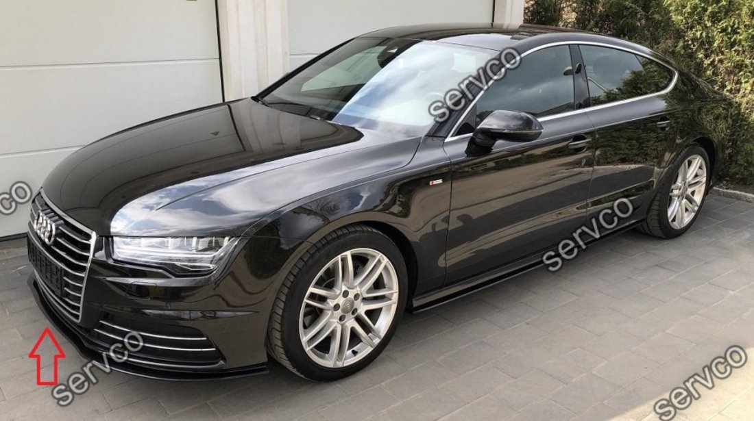 Prelungire lip buza bara fata Audi A7 4G8 Facelift 2014-2017 v1