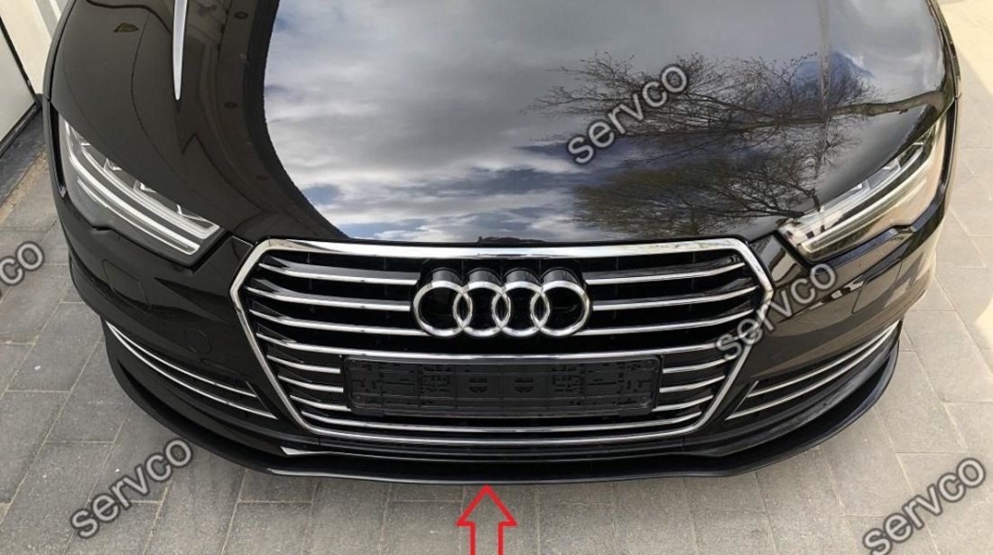 Prelungire lip buza bara fata Audi A7 4G8 Facelift 2014-2017 v1