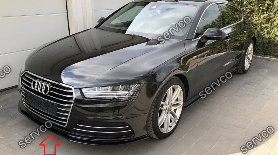 Prelungire lip buza bara fata Audi A7 4G8 Facelift 2014-2017 v1