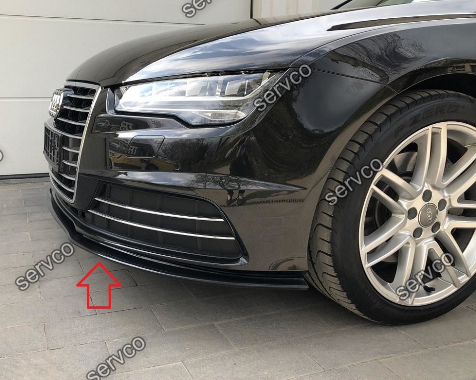 Prelungire lip buza bara fata Audi A7 4G8 Facelift 2014-2017 v1