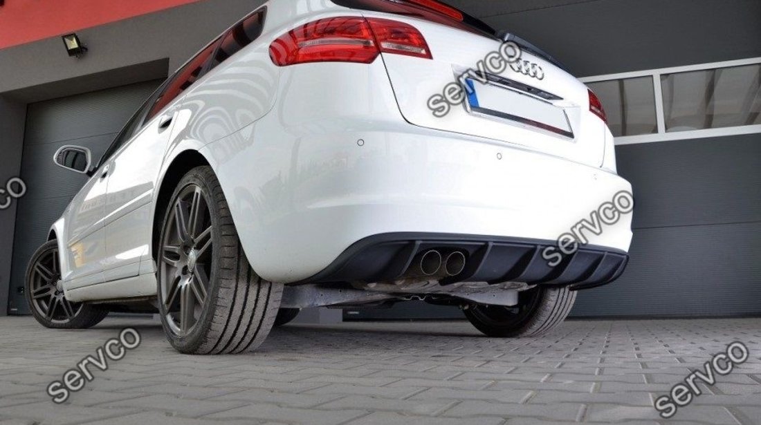 Prelungire lip buza bara spate Audi A3 8P Coupe Sportback Facelift Rs3 S3 S-line 2008-2012 v3