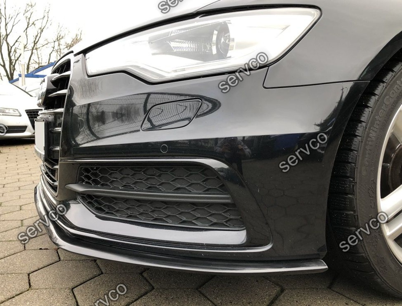 Prelungire lip buza splitter tuning bara fata Audi A6 C7 S-line 2012-2014 v4