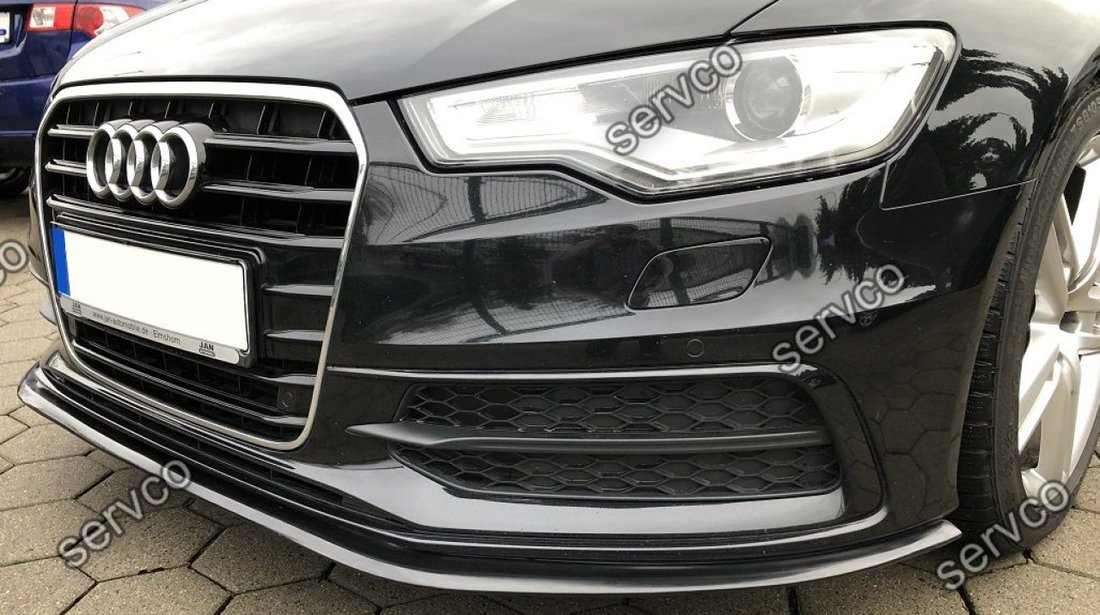 Prelungire lip buza splitter tuning bara fata Audi A6 C7 S-line 2012-2014 v4