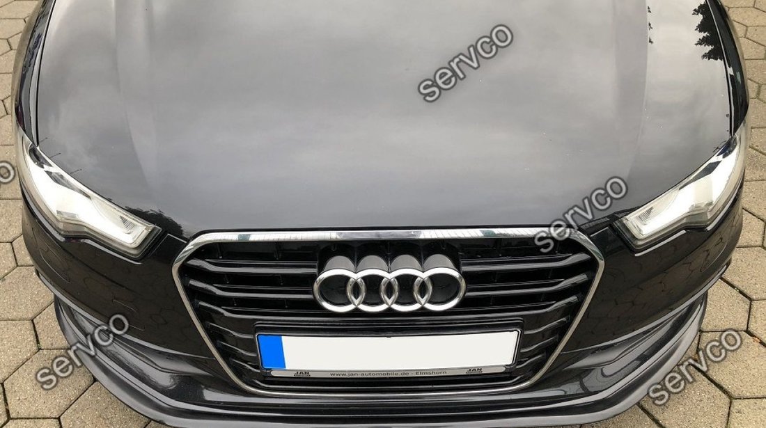 Prelungire lip buza splitter tuning bara fata Audi A6 C7 S-line 2012-2014 v4